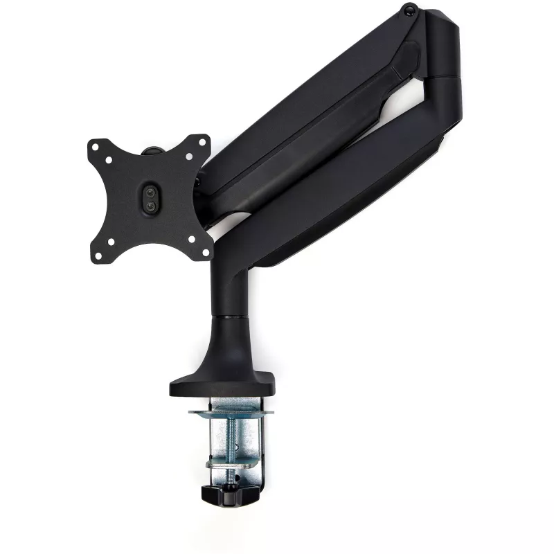 StarTech.com galda stiprinājuma monitora plecs - lieljaudas ergonomisks VESA monitora plecs - viens 9 kg displejs - pilna kustība, augstumā regulējams, šarnīrveida - alumīnijs - C-skava/caurums - melns