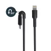 StarTech.com 6 pēdu (2 m) izturīgs melns USB-A–Lightning kabelis – pastiprinātas izturības aramīda šķiedras USB Type A–Lightning lādēšanas/sinhronizācijas strāvas vads – Apple MFi sertificēts iPad/iPhone 12
