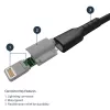 StarTech.com 6 pēdu (2 m) izturīgs melns USB-A–Lightning kabelis – pastiprinātas izturības aramīda šķiedras USB Type A–Lightning lādēšanas/sinhronizācijas strāvas vads – Apple MFi sertificēts iPad/iPhone 12