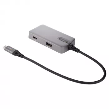 StarTech.com USB-C daudzportu adapteris - USB-C uz 4K 60Hz HDMI 2.0, 100W strāvas padeves caurlaide - 3 portu 10Gbps USB centrmezgls - pārnēsājama USB Type-C mini dokstacija - 10 inch (25cm) kabelis