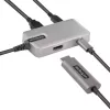 StarTech.com USB-C daudzportu adapteris - USB-C uz 4K 60Hz HDMI 2.0, 100W strāvas padeves caurlaide - 3 portu 10Gbps USB centrmezgls - pārnēsājama USB Type-C mini dokstacija - 10 inch (25cm) kabelis