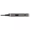 StarTech.com USB-C daudzportu adapteris - USB-C uz 4K 60Hz HDMI 2.0, 100W strāvas padeves caurlaide - 3 portu 10Gbps USB centrmezgls - pārnēsājama USB Type-C mini dokstacija - 10 inch (25cm) kabelis