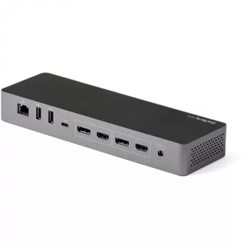 StarTech.com USB C dokstacija Macbook Pro/Air-M1/M2/M3/M4, Thunderbolt saderīga, HDMI/DisplayPort, dubultā 4K 60Hz/viena 8K, USB Type-C klēpjdatora dokstacija, 96W strāvas padeve, USB 10Gbps