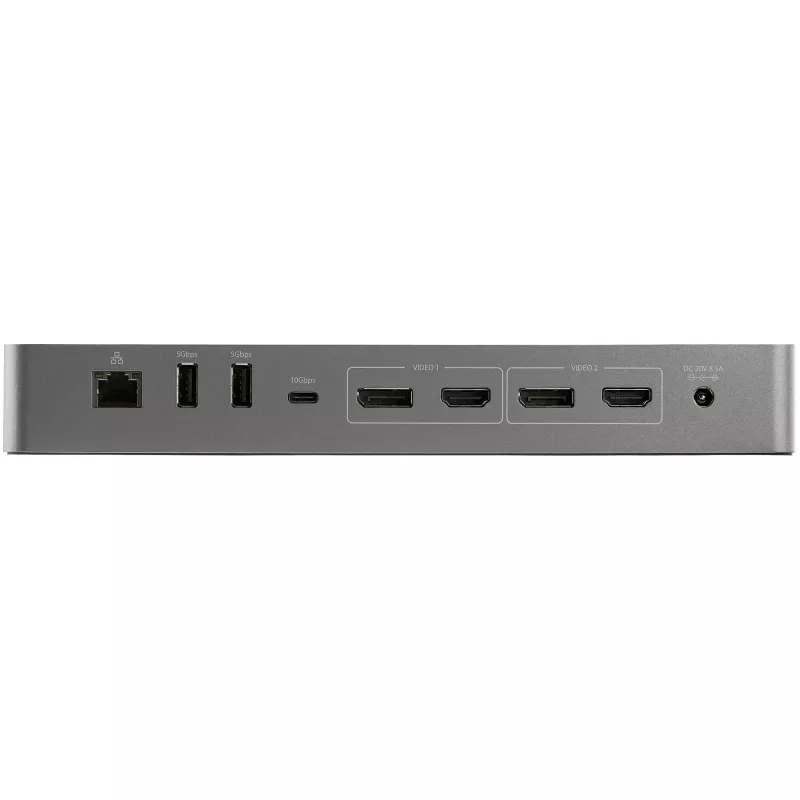 StarTech.com USB C dokstacija Macbook Pro/Air-M1/M2/M3/M4, Thunderbolt saderīga, HDMI/DisplayPort, dubultā 4K 60Hz/viena 8K, USB Type-C klēpjdatora dokstacija, 96W strāvas padeve, USB 10Gbps