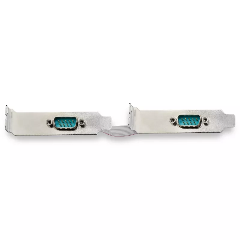 StarTech.com 2-portu PCI Express RS232 seriālais adaptera karte - PCIe RS232 seriālais resursdatora kontroliera karte - PCIe uz seriālo DB9 - 16950 UART - zema profila paplašināšanas karte - Windows un Linux
