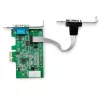 StarTech.com 2-portu PCI Express RS232 seriālais adaptera karte - PCIe RS232 seriālais resursdatora kontroliera karte - PCIe uz seriālo DB9 - 16950 UART - zema profila paplašināšanas karte - Windows un Linux