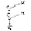 StarTech.com Desk Mount Quad Monitor Arm – Premium Articulating VESA 4 Monitor Mount 2x2 līdz 30 collas – Ergonomic Height Adjustable Pole Mount - Tilt/Swivel/Rotate - C-Clamp/Grommet - Sudraba krāsā