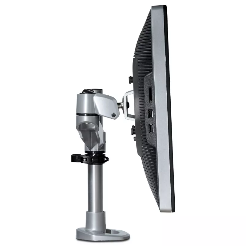 StarTech.com galda montāžas monitora svira - VESA vai Apple iMac/Thunderbolt vai ultraplaša displeja līdz 14kg - locītavas augstuma regulējams viens galddatora monitora staba stiprinājums - skava/caurums