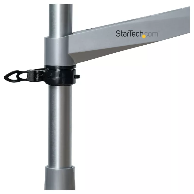 StarTech.com galda montāžas monitora svira - VESA vai Apple iMac/Thunderbolt vai ultraplaša displeja līdz 14kg - locītavas augstuma regulējams viens galddatora monitora staba stiprinājums - skava/caurums