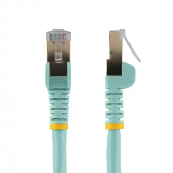 StarTech.com 5m CAT6a Ethernet kabelis - 10 Gigabit ekranēts neaizķerams RJ45 100W PoE plākstera vads - 10GbE STP tīkla kabelis ar sprieguma samazināšanu - Aqua individuāli testēts/vadi ir UL sertificēti/TIA