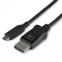 StarTech.com 1 m USB-C uz DisplayPort 1.4 kabelis — 8K/5K/4K USB Type-C uz DP 1.4 Alt Mode video adaptera pārveidotājs — HBR3/HDR/DSC — 8K 60 Hz DP monitors kabelis — USB-C/Thunderbolt 3