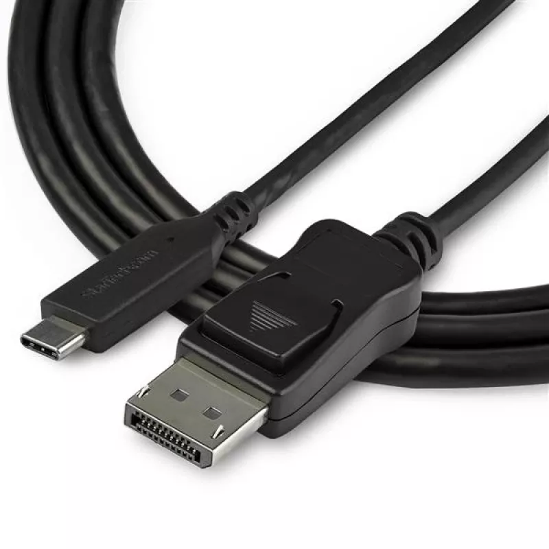 StarTech.com 1 m USB-C uz DisplayPort 1.4 kabelis — 8K/5K/4K USB Type-C uz DP 1.4 Alt Mode video adaptera pārveidotājs — HBR3/HDR/DSC — 8K 60 Hz DP monitors kabelis — USB-C/Thunderbolt 3