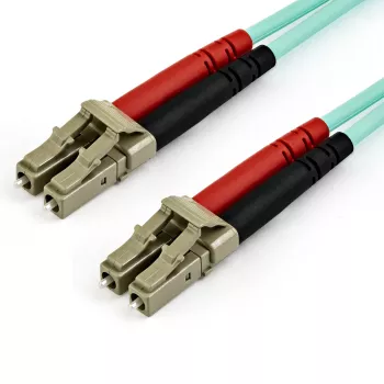 StarTech.com 7 m (22 pēdu) LC/UPC–LC/UPC OM3 daudzmodu optiskās šķiedras kabelis, pilndupleksais 50/125 µm Zipcord optiskais kabelis, 100G, zemi ievietošanas zudumi, LSZH optiskās šķiedras džemperis