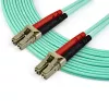 StarTech.com 7 m (22 pēdu) LC/UPC–LC/UPC OM3 daudzmodu optiskās šķiedras kabelis, pilndupleksais 50/125 µm Zipcord optiskais kabelis, 100G, zemi ievietošanas zudumi, LSZH optiskās šķiedras džemperis