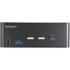StarTech.com 2 Portu Divu Monitoru HDMI KVM Slēdzis - 4K 60Hz Ultra HD HDR - Galda 4K HDMI 2.0 KVM Slēdzis ar 2 Portu USB 3.0 Centrmezglu (5Gbps) un 4x USB 2.0 HID, Audio - Karsto Taustiņu Pārslēgšana - TAA