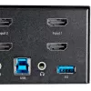 StarTech.com 2 Portu Divu Monitoru HDMI KVM Slēdzis - 4K 60Hz Ultra HD HDR - Galda 4K HDMI 2.0 KVM Slēdzis ar 2 Portu USB 3.0 Centrmezglu (5Gbps) un 4x USB 2.0 HID, Audio - Karsto Taustiņu Pārslēgšana - TAA