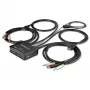 StarTech.com 2 portu HDMI KVM slēdzis - 4K 60Hz - kompakts divu portu UHD / Ultra HD USB darbvirsmas KVM slēdzis ar integrētiem 1,2m kabeļiem un audio - kopnes barots un tālvadības pārslēgšana - MacBook ThinkPad