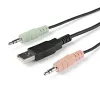 StarTech.com 2 portu HDMI KVM slēdzis - 4K 60Hz - kompakts divu portu UHD / Ultra HD USB darbvirsmas KVM slēdzis ar integrētiem 1,2m kabeļiem un audio - kopnes barots un tālvadības pārslēgšana - MacBook ThinkPad