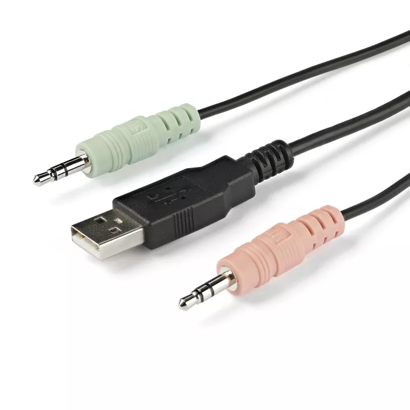 StarTech.com 2 portu HDMI KVM slēdzis - 4K 60Hz - kompakts divu portu UHD / Ultra HD USB darbvirsmas KVM slēdzis ar integrētiem 1,2m kabeļiem un audio - kopnes barots un tālvadības pārslēgšana - MacBook ThinkPad