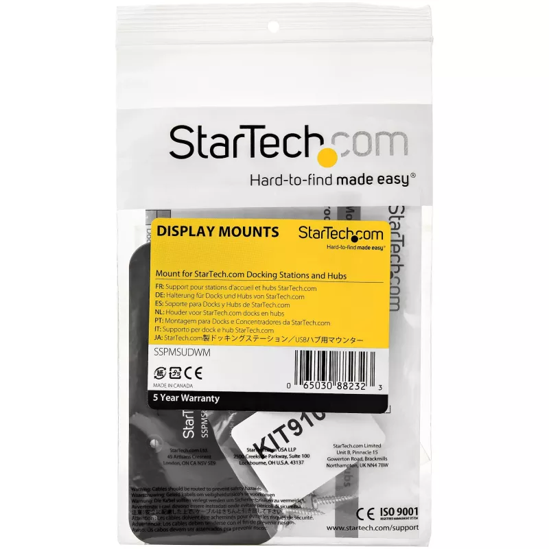 StarTech.com dokstacijas stiprinājums - tērauds, tērauds, melns