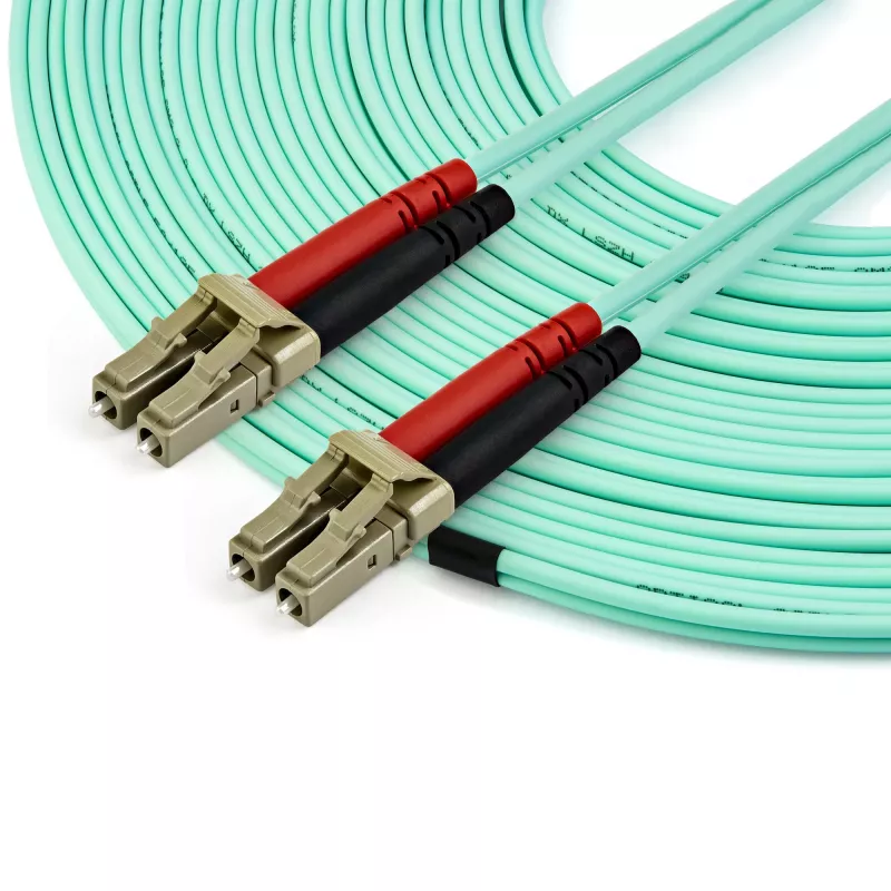 StarTech.com 15m (50ft) LC/UPC uz LC/UPC OM4 daudzmodu optiskās šķiedras kabelis, 50/125µm LOMMF/VCSEL Zipcord šķiedra, 100G, zemi ievades zudumi - LSZH optiskais džempera vads