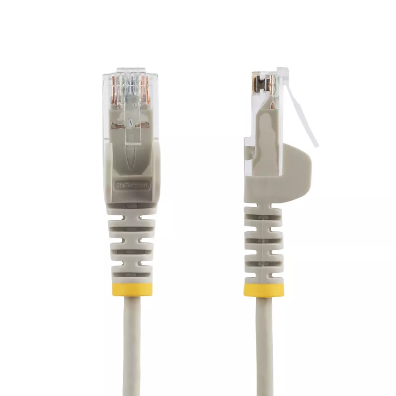 StarTech.com 2,5 m CAT6 kabelis - plāns - aizsargāti RJ45 savienotāji - pelēks