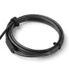 StarTech.com 6,5' (2m) 3-in-1 universālais klēpjdatora kabeļa bloķētājs – ar atslēgu klēpjdatoram/galddatoram drošības kabeļa bloķētājs, saderīgs ar K-Slot, Nano un Wedge Slot datoru – pretzagšanas tērauda kabeļa bloķētājs ar atslēgām
