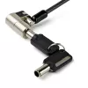 StarTech.com 6,5' (2m) 3-in-1 universālais klēpjdatora kabeļa bloķētājs – ar atslēgu klēpjdatoram/galddatoram drošības kabeļa bloķētājs, saderīgs ar K-Slot, Nano un Wedge Slot datoru – pretzagšanas tērauda kabeļa bloķētājs ar atslēgām