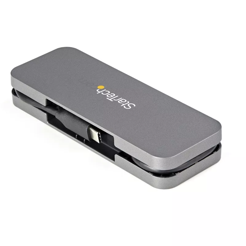 StarTech.com ~4 pieslēgvietu USB C centrmezgls - 4x USB-A - USB 3.0 Type-C centrmezgls - USB 3.2 Gen 1 (5Gbps) - ar kopni darbināms pārnēsājams USB-C uz USB-A adaptera klēpjdatora centrmezgls - 11,2 collu (28,5 cm) kabelis ar kabeļa pārvaldību