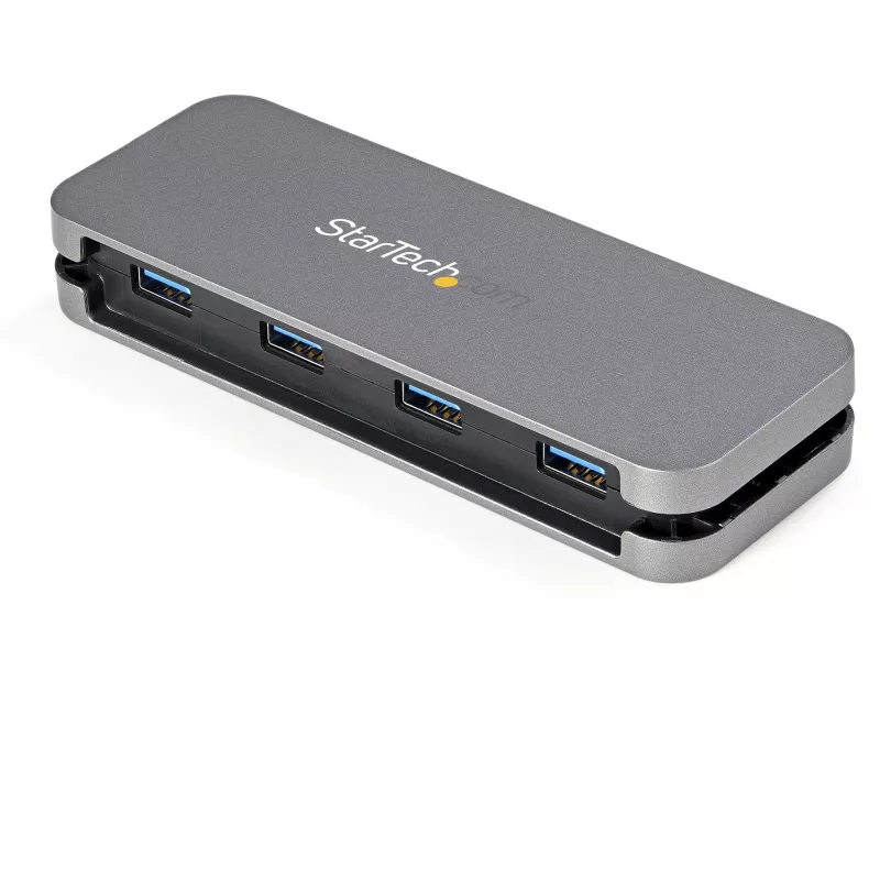 StarTech.com ~4 pieslēgvietu USB C centrmezgls - 4x USB-A - USB 3.0 Type-C centrmezgls - USB 3.2 Gen 1 (5Gbps) - ar kopni darbināms pārnēsājams USB-C uz USB-A adaptera klēpjdatora centrmezgls - 11,2 collu (28,5 cm) kabelis ar kabeļa pārvaldību