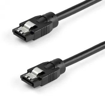 StarTech.com 0,6 m apaļš SATA kabelis, 0,6 m, SATA III, SATA 7 kontaktu, SATA 7 kontaktu, vīr./vīr., melns