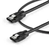StarTech.com 0,6 m apaļš SATA kabelis, 0,6 m, SATA III, SATA 7 kontaktu, SATA 7 kontaktu, vīr./vīr., melns