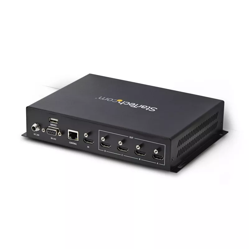StarTech.com 2x2 HDMI video sienas kontrolieris - 4K 60Hz HDMI 2.0 video ievade uz 4x 1080p izvadi - video sienas procesors vairāku ekrānu displejiem - video sienas sadalītājs - RS232/Ethernet vadība
