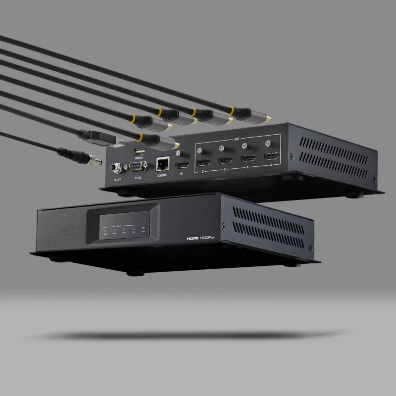 StarTech.com 2x2 HDMI video sienas kontrolieris - 4K 60Hz HDMI 2.0 video ievade uz 4x 1080p izvadi - video sienas procesors vairāku ekrānu displejiem - video sienas sadalītājs - RS232/Ethernet vadība