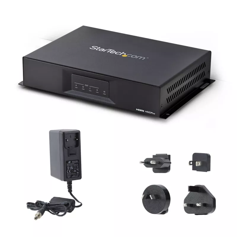 StarTech.com 2x2 HDMI video sienas kontrolieris - 4K 60Hz HDMI 2.0 video ievade uz 4x 1080p izvadi - video sienas procesors vairāku ekrānu displejiem - video sienas sadalītājs - RS232/Ethernet vadība