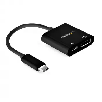 StarTech.com USB-C uz DisplayPort adapteris ar strāvas padevi - 8K 60Hz / 4K 120Hz USB Type-C uz DP 1.4 video pārveidotājs ar 60W PD caurlaides uzlādi - HBR3 - Thunderbolt 3 saderīgs