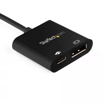 StarTech.com USB-C uz DisplayPort adapteris ar strāvas padevi - 8K 60Hz / 4K 120Hz USB Type-C uz DP 1.4 video pārveidotājs ar 60W PD caurlaides uzlādi - HBR3 - Thunderbolt 3 saderīgs