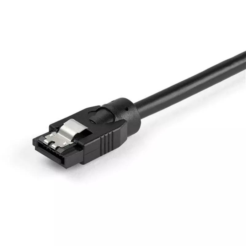 StarTech.com 0,3 m apaļs SATA kabelis, 0,3 m, SATA III, SATA 7-pin, SATA 7-pin, vīr./vīr., melns