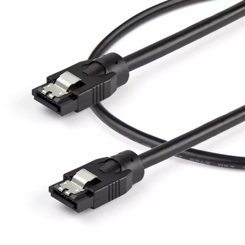 StarTech.com 0,3 m apaļs SATA kabelis, 0,3 m, SATA III, SATA 7-pin, SATA 7-pin, vīr./vīr., melns