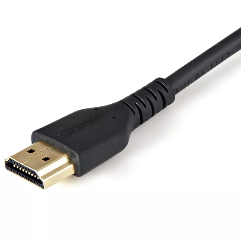 StarTech.com 0,9 m (3 pēdas) HDMI kabelis ar fiksējošo skrūvi – 4K 60 Hz HDR – Ātrgaitas HDMI 2.0 monitora kabelis ar fiksējošās skrūves savienotāju drošam savienojumam – HDMI kabelis ar Ethernet – M/M