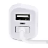 StarTech.com Lightning automašīnas lādētājs ar spirālveida kabeli, 1m spirālveida Lightning kabelis, 12W, balts, 2 portu USB automašīnas lādētāja adapteris tālruņiem un planšetdatoriem, dubultā USB automašīnas iPhone lādētājs