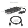 StarTech.com 3 Port Multi Monitor Adapter - DisplayPort 1.4 to 3x 4K DisplayPort Video Splitter - Dual or Triple 4K - Laptop/Desktop DisplayPort MST Hub for Multiple Monitors - For Windows PCs Only