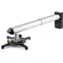StarTech.com Universāls projektora sienas stiprinājums – Projektora stiprinājums atbalsta īsa un ultraīsa attāluma projektorus līdz 33 lb (15 kg) – Sasvēršana/Grozīšana/Rotēšana – Regulējams 16,5 collu līdz 27,7 collu attālumā no sienas – TAA