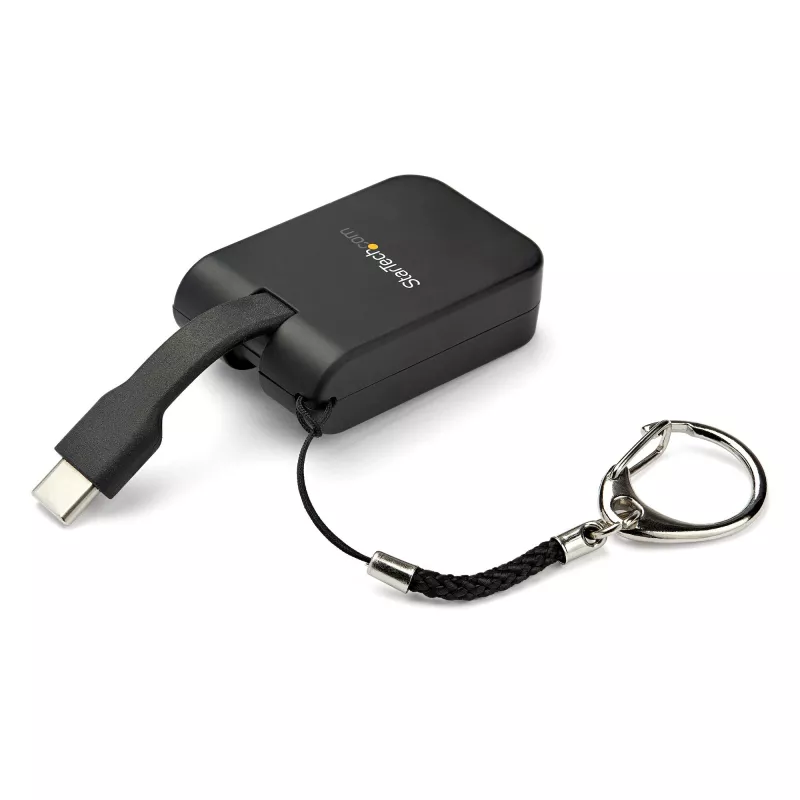 StarTech.com Compact USB C to HDMI adapteris - 4K 30Hz USB Type-C uz HDMI video displeja pārveidotājs ar atslēgu piekariņa gredzenu - USB-C DP Alt Mode uz HDMI monitora sargspraudnis - Thunderbolt 3 saderīgs