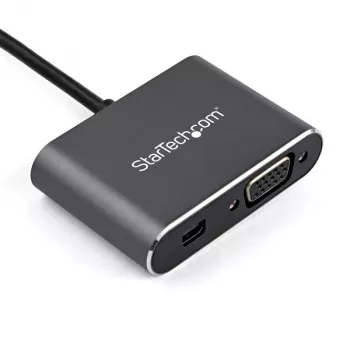StarTech.com USB-C daudzportu video adapteris - USB-C uz 4K 60 Hz Mini DisplayPort 1.2 vai 1080p VGA monitora adapteris - USB Type-C 2-in-1 MDP HBR2 HDR/VGA displeja pārveidotājs - saderīgs ar TB3
