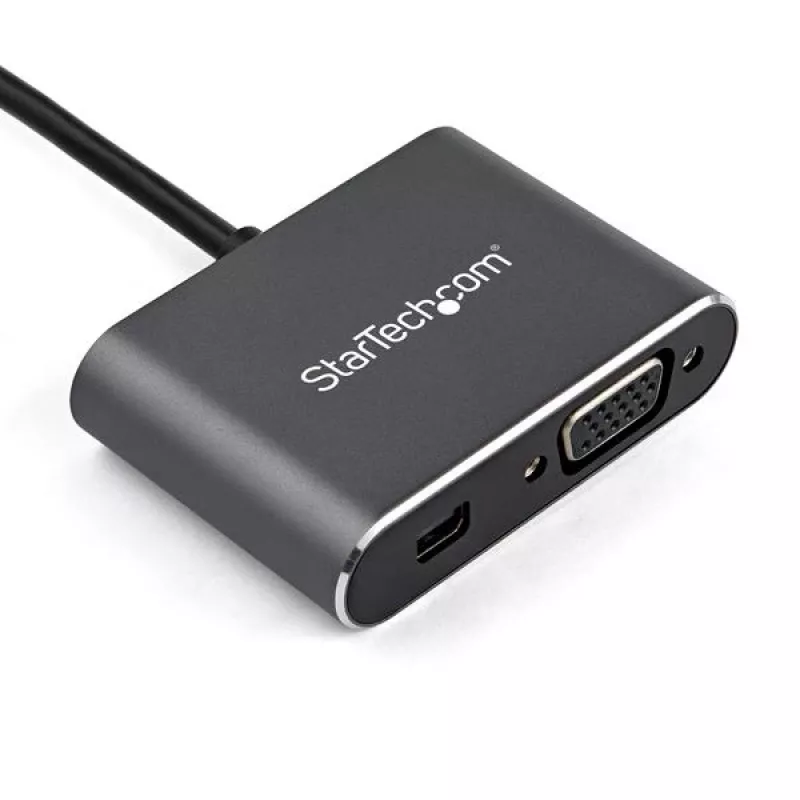 StarTech.com USB-C daudzportu video adapteris - USB-C uz 4K 60 Hz Mini DisplayPort 1.2 vai 1080p VGA monitora adapteris - USB Type-C 2-in-1 MDP HBR2 HDR/VGA displeja pārveidotājs - saderīgs ar TB3