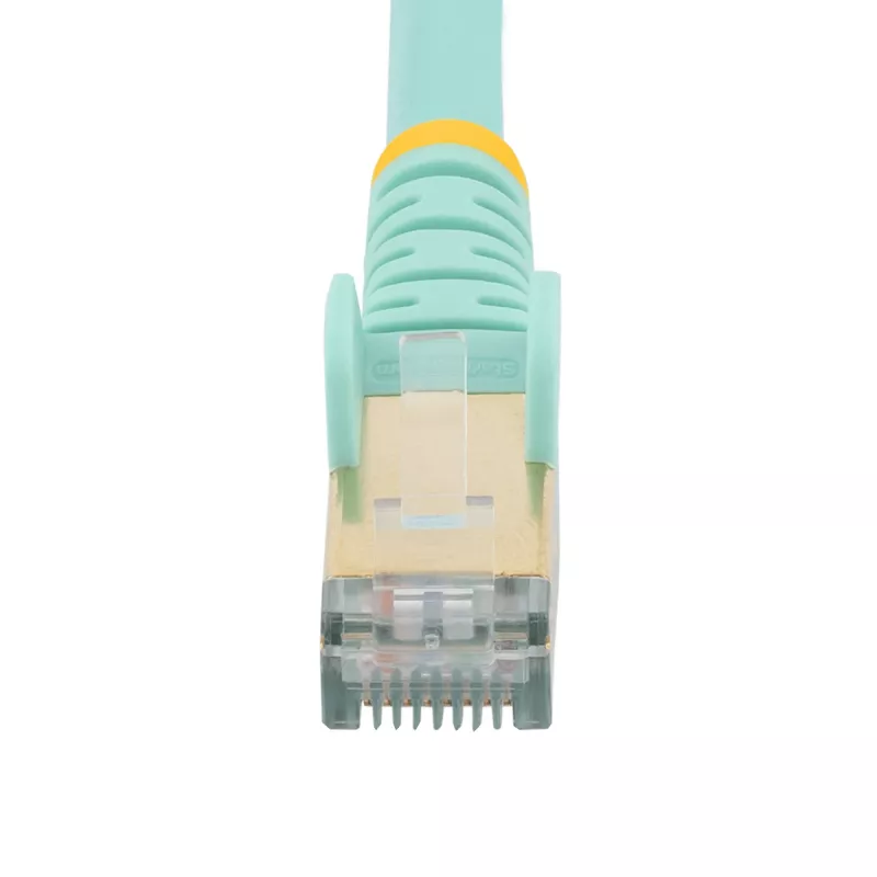 StarTech.com 1,5m CAT6a Ethernet kabelis - 10 Gigabit ekranēts nesaaķējošs RJ45 100W PoE ielāpu vads - 10GbE STP tīkla kabelis ar stiepes samazinājumu - Aqua krāsā, individuāli testēts/vadi ir UL sertificēti/TIA