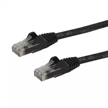 StarTech.com 7,5 m CAT6 Ethernet kabelis – melns CAT 6 Gigabit Ethernet vads – 250 MHz 100 W PoE RJ45 UTP tīkla/savienojuma vads bez aizķeršanās ar spriegojuma samazināšanu, individuāli testēts