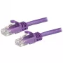 StarTech.com 1,5 m CAT6 Ethernet kabelis - violets CAT 6 Gigabit Ethernet vads - 250 MHz 100 W PoE RJ45 UTP/Patch vads bez aizķeršanās ar stresa samazinājumu, individuāli testēts