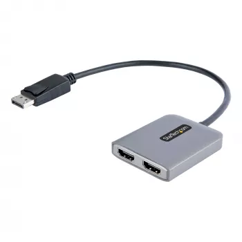 StarTech.com DP uz diviem HDMI MST HUB - Divi HDMI 4K 60Hz - DisplayPort vairāku monitoru adapteris ar 1 pēdas / 30 cm kabeli - DP 1.4 Multi Stream Transport centrs, DSC | HBR3 - DP uz HDMI sadalītājs